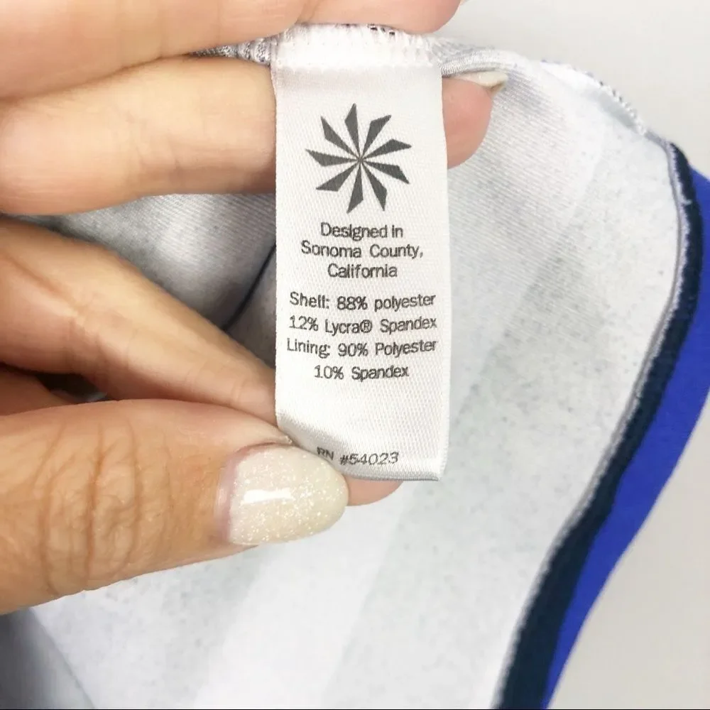 ATHLETA | Bold Stripe Tank Blue Y-Back Medium - Picture 7 of 7